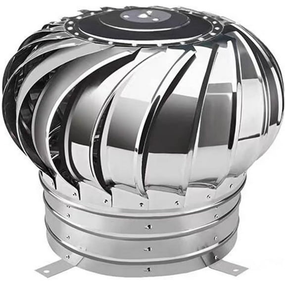 Roof Wind,Stainless Steel Turbine Ventilator Vents 4 8 10 12In Roof Ventilator, Galvanized Steel All Weather Roof Vent, Unpowered Rotation, for Houses Factory Attic Farm (Size : 160mm/6.3in)