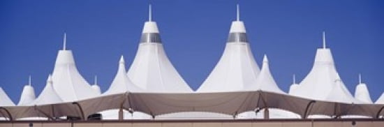 Roof of a terminal building at an airport Denver International Airport Denver Colorado USA Canvas Art - Panoramic Images (36 x 12)