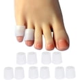 thumbnail image 1 of Roofei 10 Pack Pinky Toe Sleeves Protectors, Toe Covers, Protect Toe from Corns, Blisters and Other Painful Toe Problems (White), 1 of 6