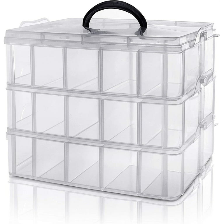 30 Pcs Transparent Mini Storage Box, Plastic Storage Containers