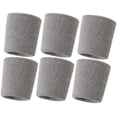 thumbnail image 1 of Roofei 6 Pieces Wrist Sweatband Sport Wristbands Elastic Athletic Wrist Bands for Sports 3.15 Inch - Gray, 1 of 7