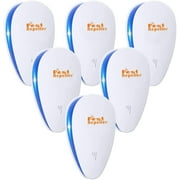 Roofei 6Pcs Ultrasonic Pest Repeller, Electronic Plug in Repellent Indoor for Flea, Insects, Mosquitoes, Mice, Spiders, Ants, Rats, Roaches, Bugs-White