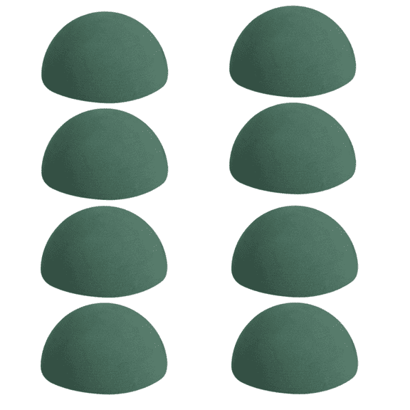 MODANU 8 Pcs Green Half Ball Round Dry Foam Large Floral Foam Flower Foam Balls Desert Floral Foam Blocks DIY Craft Supplies for Artificial Plant Bouquet Arrangement Wedding (5.51 x 2.75 inch)