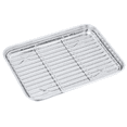 thumbnail image 1 of Roofei Baking Sheet with Wire Rack Set 16" x 12" - Single Set w/ Half Sheet Pan & Stainless Steel Oven Rack for Cooking, 1 of 8