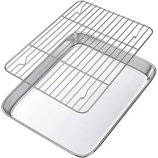  Extra Large Baking Sheet Set of 2, P&P CHEF Stainless Steel  Bakeware Cookie Sheet Baking Pan, Rectangle 19.6''x13.5''x1.2'', Heavy Duty  & Large Capacity, Oven & Dishwasher Safe: Home & Kitchen