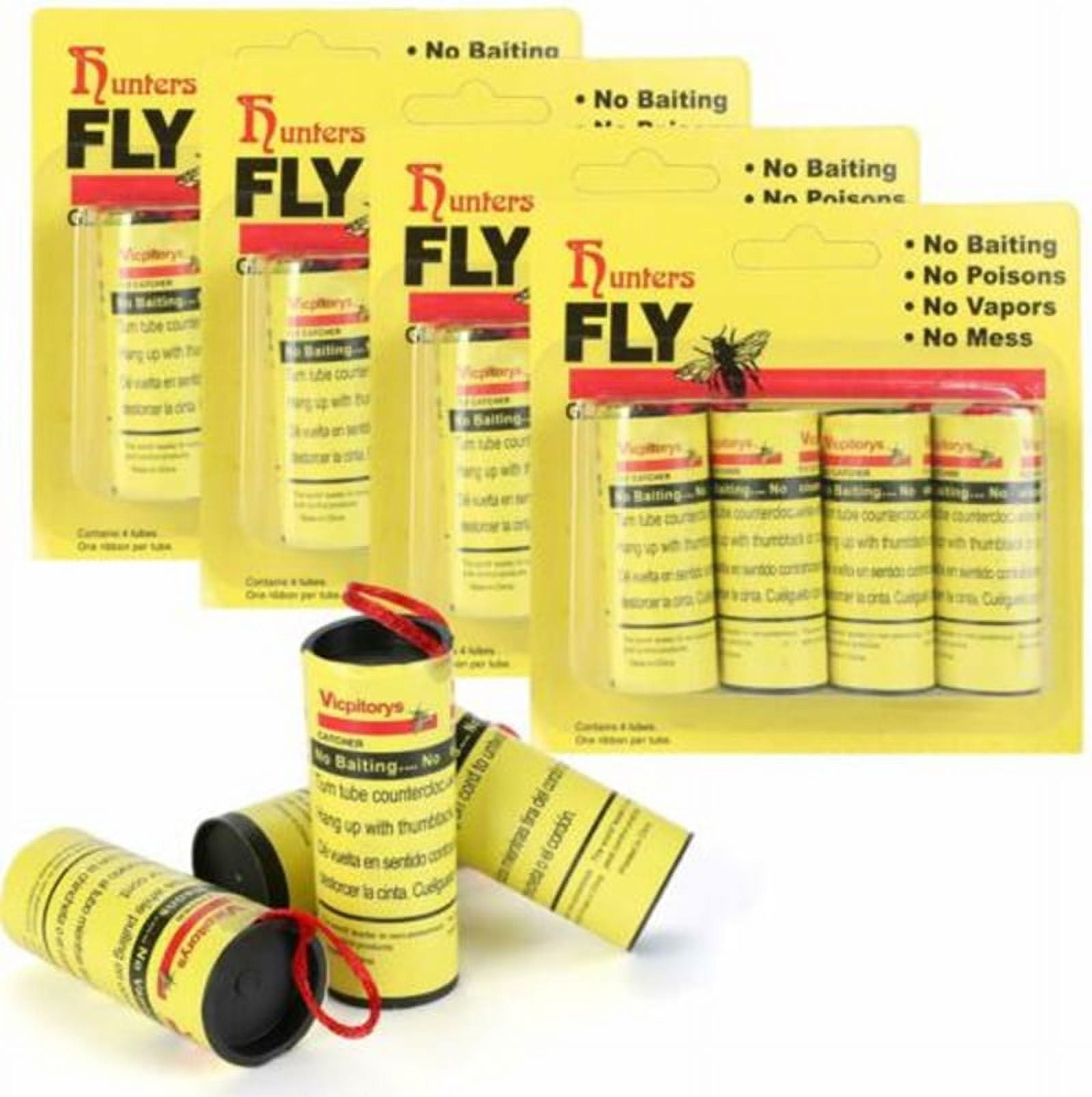 Happon 4 Pack Fly Trap Outdoors Fly Paper Strips Fly Tape Fly Ribbon Sticky  Fly Traps Hanging Fruit Fly Catcher Indoors Outdoors 