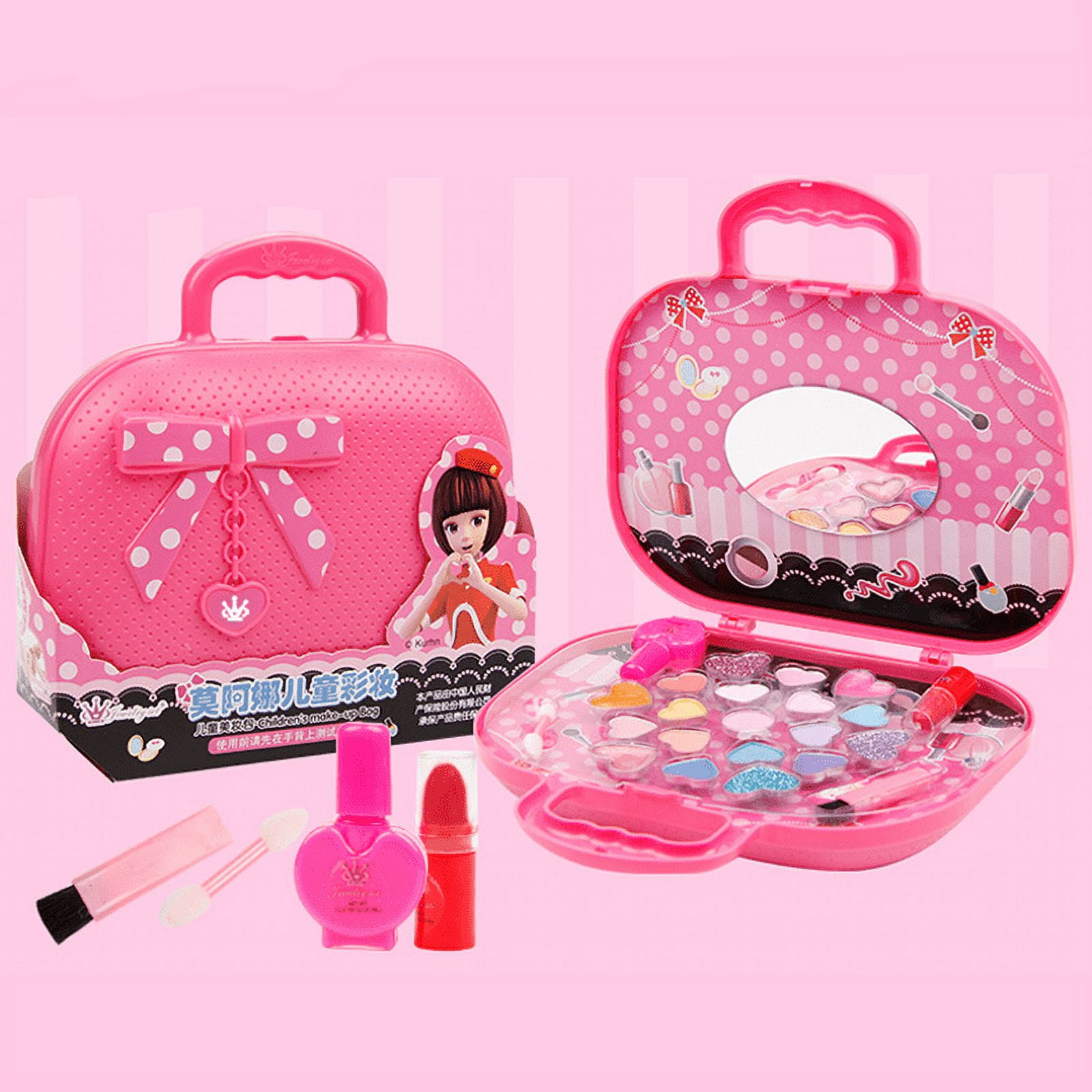 Roofei Kids Makeup Kit for Girls Real Kids Cosmetics Make Up Set with ...