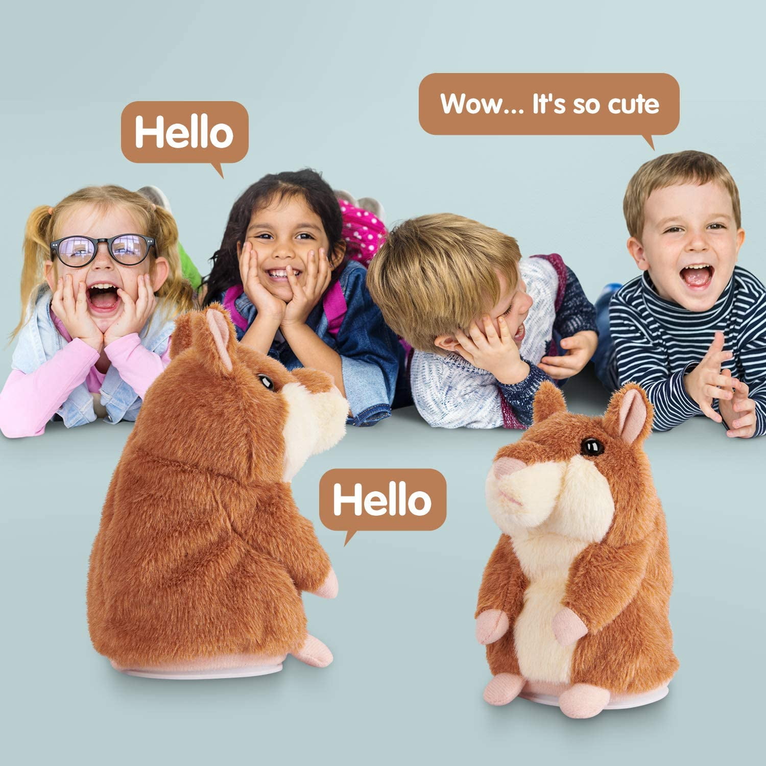 Roofei Kids Toys Talking Hamster Repeats What You Say Talking