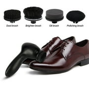 Roofei Shoe Polish, Electric Glazing and Polishing, Includes 3 Brush Heads, Black Compact