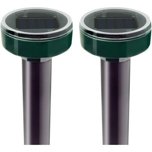 MODANU Solar Mole Repellent, 2 Pack Ultrasonic Solar Mole Repeller, Ultrasonic Solar Effective Vibrasonic Mouse, Cat,Rat, Ant, Vole, Snake for Outdoor Lawn Garden Yards Pest Control