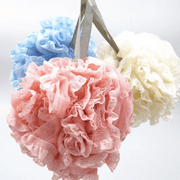 Roofei Super Exfoliating Home Spa Weave Loofah Shower Sponge Pouf Mesh Brush - Bath Spa Puff Scrubber Ball - Face Body Poof - Rich Foams Bubble（4.7" Each） Pack of 3