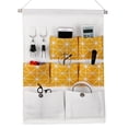 thumbnail image 1 of MODANU 1 Pack Over The Door Storage Wall Closet Hanging Storage Organizer with 7 Pockets, Waterproof Mount Organizer,Yellow, 1 of 6
