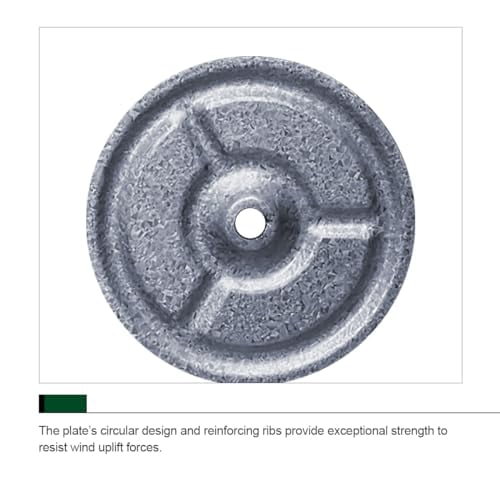Roofing Insulation Plates (Stress Plates) - 3" Round, Pack Of 100, For Securing Insulation & Membrane