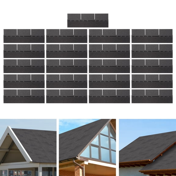 Roofing Shingles, Asphalt Roof Shingles, 21 Pieces, 100x33.3cm/39.4x13.1in, 2.7mm Thick, Cloud Grey, Roof Tile for Home Decor