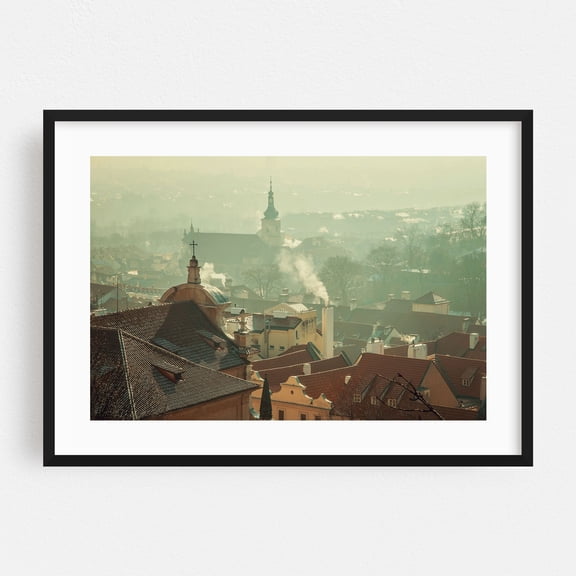 Roofs of Mala Strana. Prague - Prague Prague Czechia Photography Black Framed Wall Art Print 24 x 36 inches