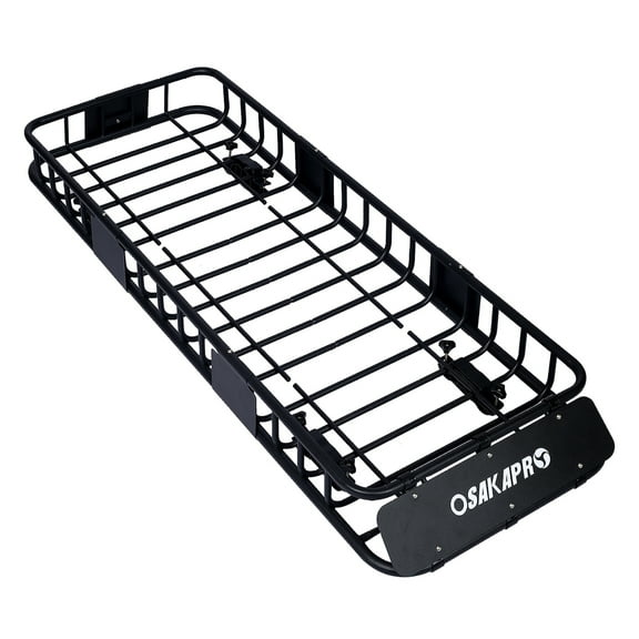 Rooftop Basket Motoring Roof Rack,Top Mount Roof Rack 64" black steel
