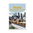 thumbnail image 1 of Rooftop Beekeeper's Pride Wall Art - Urban Beekeeping Enthusiast - 13x19 Poster Print, 1 of 4