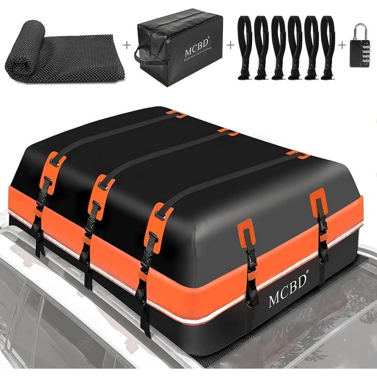 Rooftop Cargo Carrier 21 Cubic Feet Soft Shell Waterproof Car Roof Luggage Bag for All Vehicles SUV with without Rails includes 10 Reinforced Straps 6 Door Hooks Storage Bag Anti Slip Mat Walmart