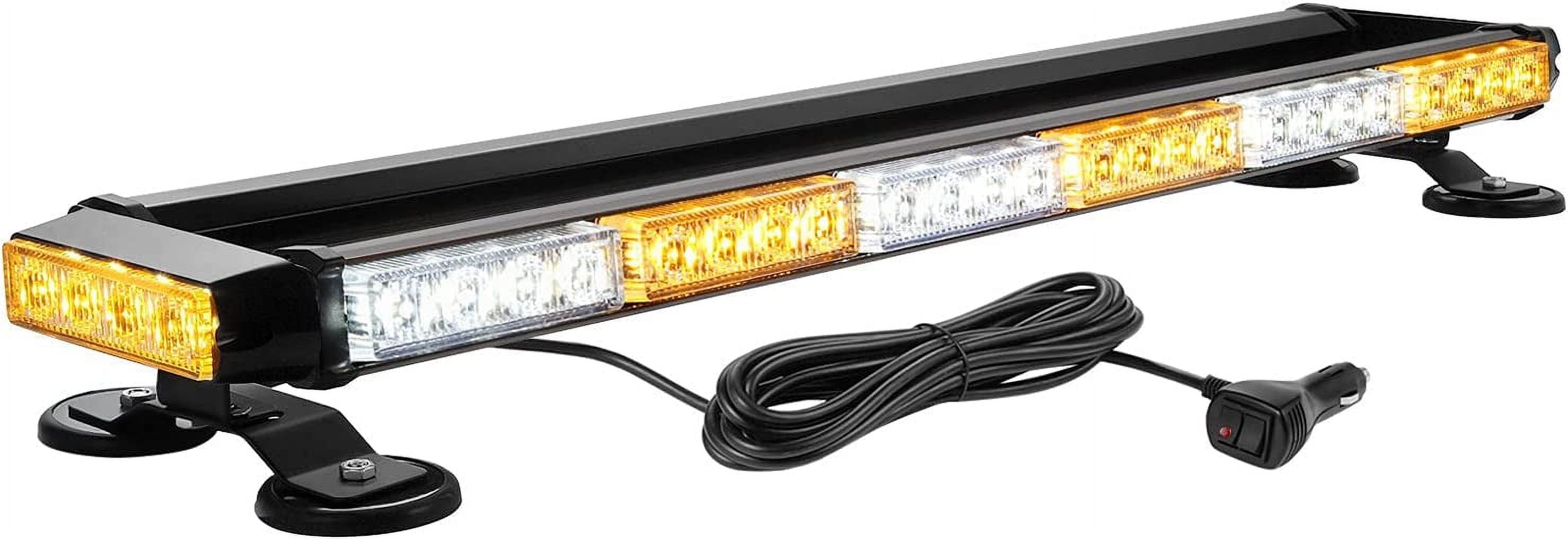 Rooftop Safety Flashing 56 LED Amber White Emergency Light Bar for