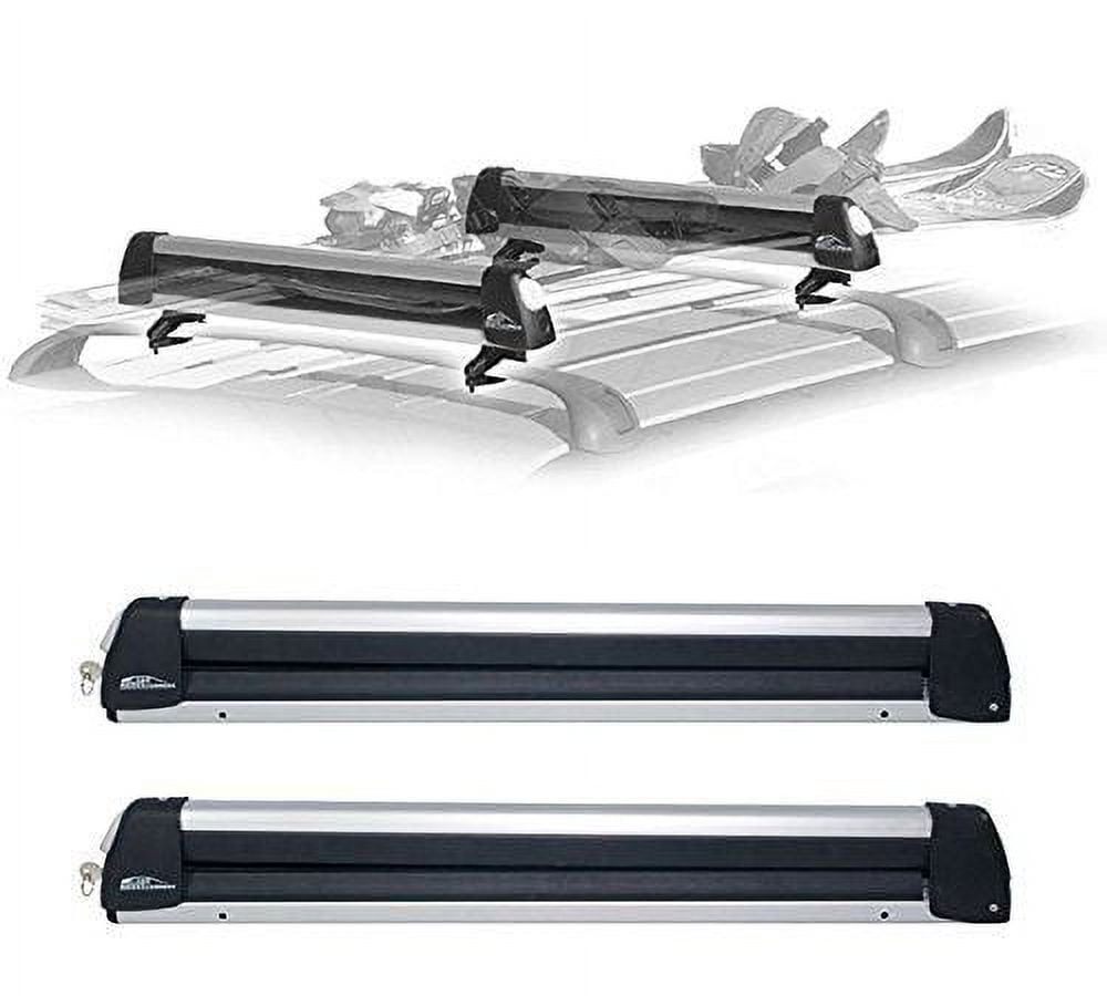 Rhino-Rack Carrier for Skis, Snowboards, Fishing Rods, Paddles,  Skateboards, Water Skis, Wakeboard & More, Universal Mounting, Easy to Use,  Locking