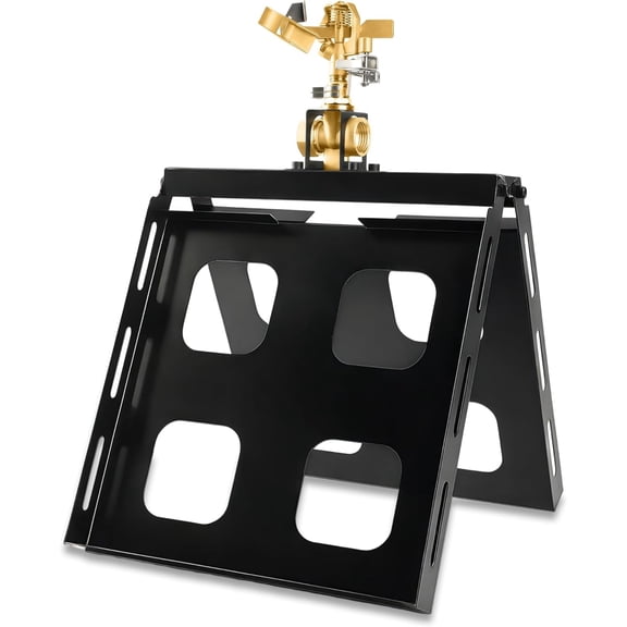 Rooftop Sprinkler for Wildfire Ember Protection, Solid Copper 360 Adjustable Head, Cast Copper Tee Rated to 200 PSI, 180 Adjustable Galvanized Steel Roof Base, 3/4 in Connection, Up to 3300 Sq Ft