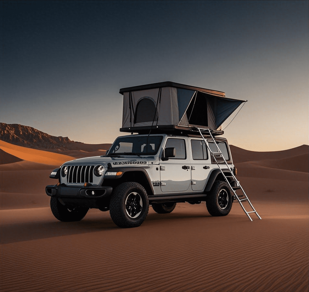 Rooftop Tent Hard Shell, Overland Rooftop Tent for Van Jeep SUV Truck Car Tent,Aluminum Alloy roof Tent Waterproof 2-3 People pop up Tents for Camping