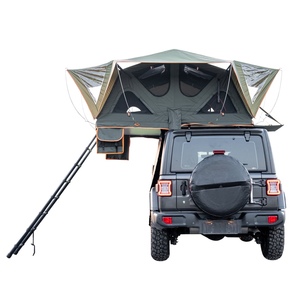 Rooftop Tent with Ventilation Window and Ladder, Sun Protection Roof