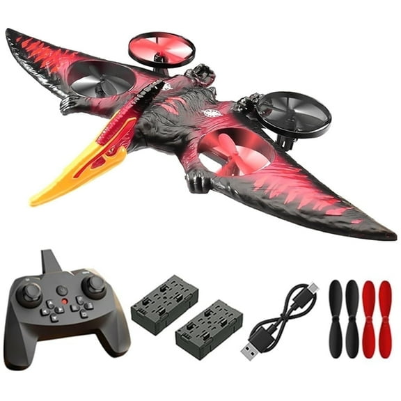 RC Plane Pterodactyl Dragon Easy to Fly Remote Controlled for Adults Red