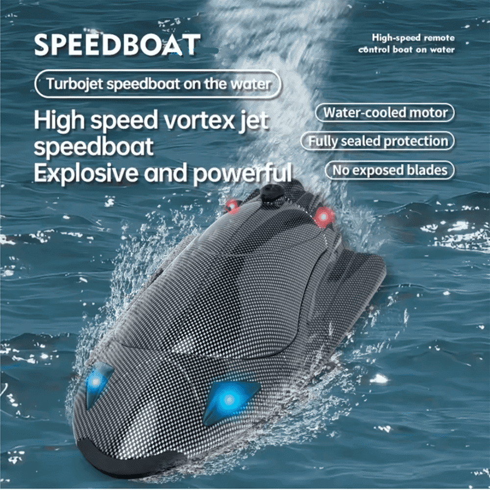 Roofworld RC Jet Boat with 390 Brushed Motor and LED Light