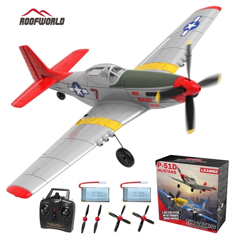 RC Plane 4CH P51D Mustang RC-Fighter RTF Remote Control Airplane 2.4GHz with 6-Axis Gyro System