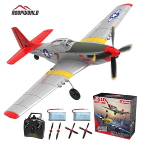 RC Plane 4CH P51D Mustang RC-Fighter RTF Remote Control Airplane 2.4GHz with 6-Axis Gyro System