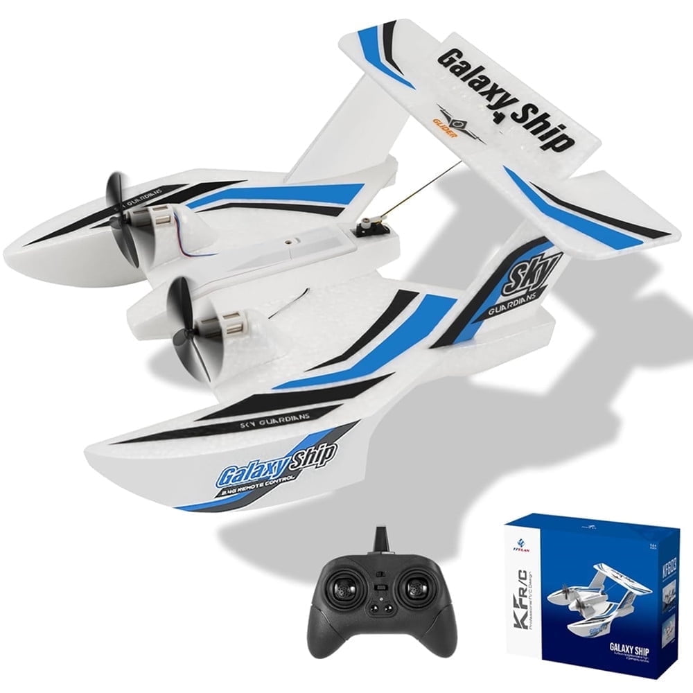 Roofworld RC Plane Boat Glider KF603 Sea and Air Water Land Flying 2.4G 3CH EPP Foam Blue , For Age  Group 18+