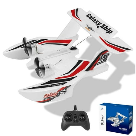 Roofworld RC Plane Boat KF603 2.4G 3CH Sea And Air RC Glider EPP Foam Water Land Flying Airplane Toys Gift(red)