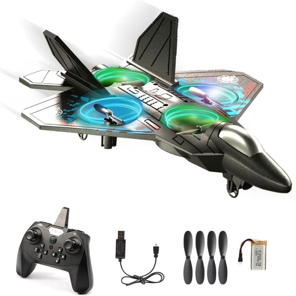 Roofworld Remote Control Airplane Blue RTF 2.4GHz 6-Axis Gyro for Adults and Kids