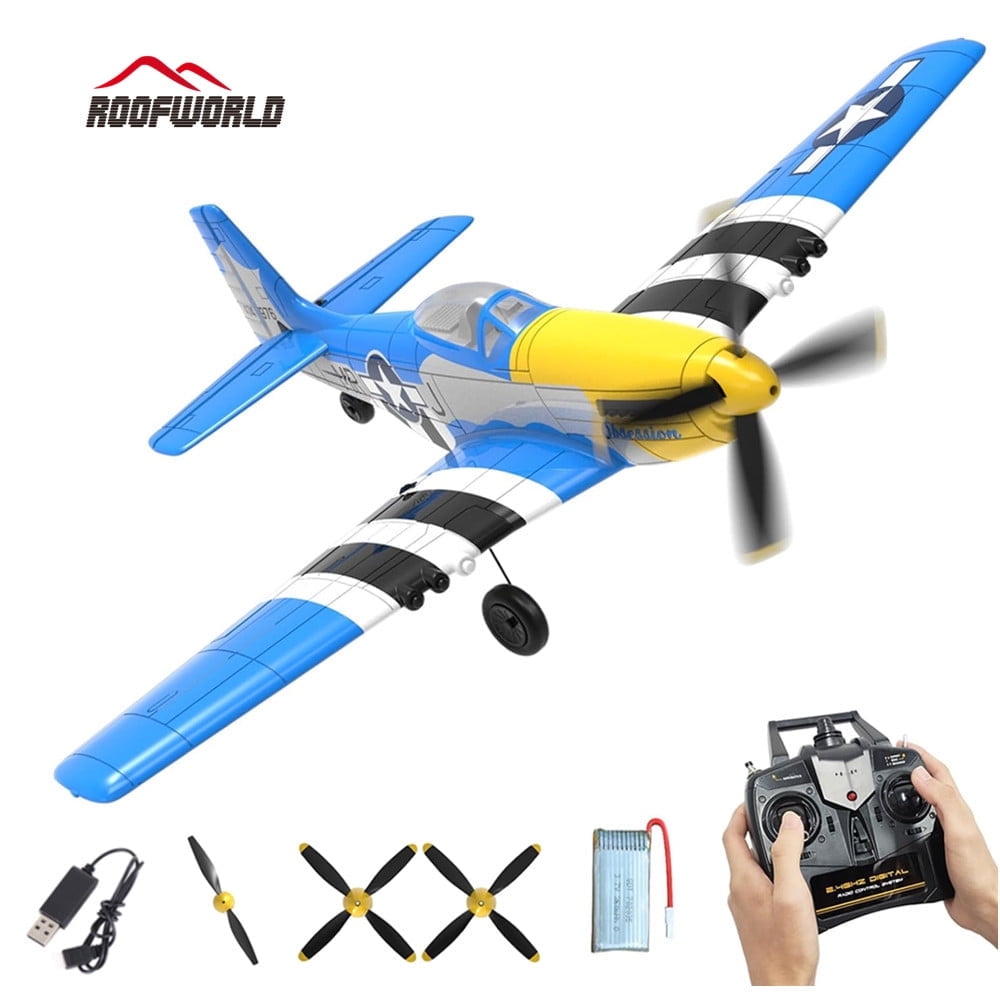 Roofworld RC Plane P51 Mustang Fighter Hobby Remote Control Airplane 6-Gyro System