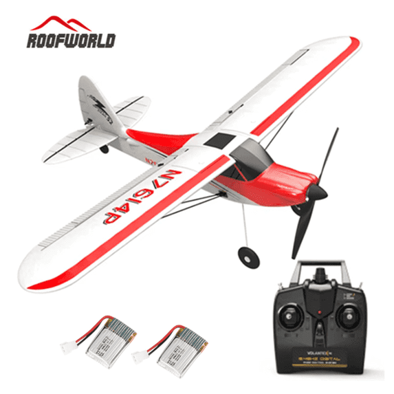 Volantex RC Plane Sport Cub 500 Glider Aircraft Aerobatic 2.4G 4CH RC Fighter RTF for Beginner Red