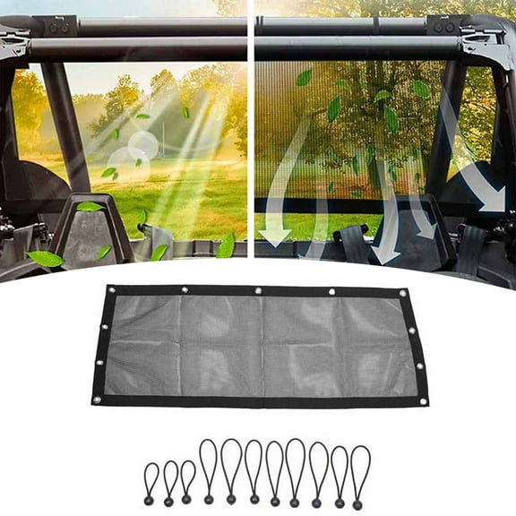 Rooha 115*104*42Cm Window Net Utv Soft Rear Window Mesh Net Shade Net For Rzr