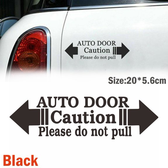 Rooha 1Pc Automatic Auto Door Caution Pet Please Do Not Pull Decal Car Sticker