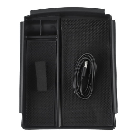 Rooha 1Pcs Dc12V Car Front Center Console Storage Box With Power Cord Wireless Charger For Tesla For Model X For Model S 2016~2020