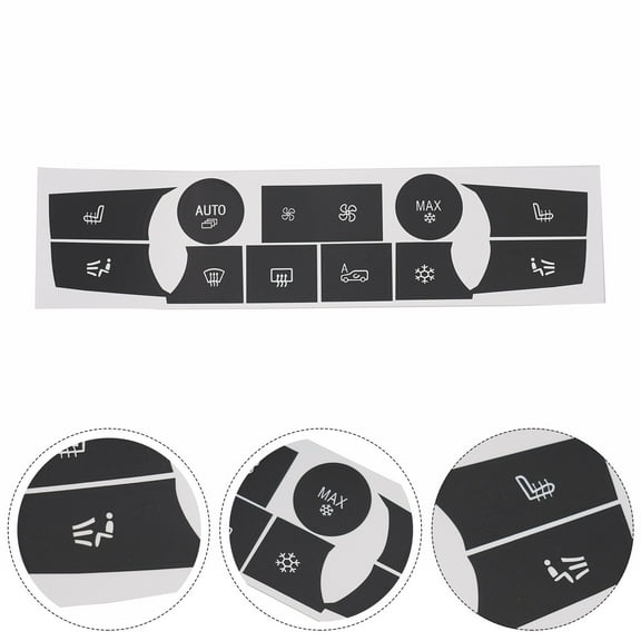 Rooha 1Set Ac Control Button Knob Sticker Climate Control Repair For Bmw E70 X6 E71 50*200Mm Car Accessories Tools
