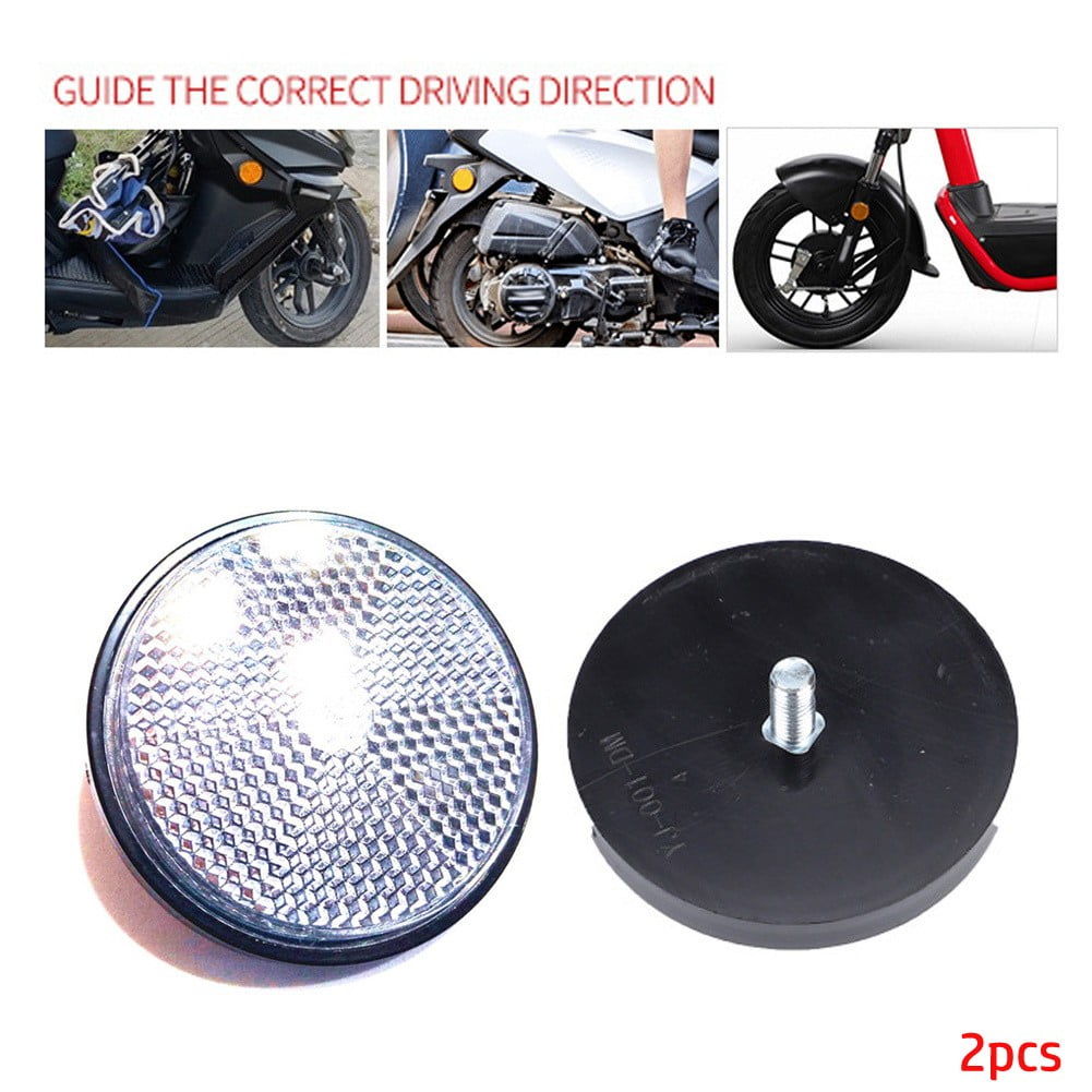 Rooha 2* Universal-Motorcycle Atv Bikes Scooter Circular Reflector Red ...