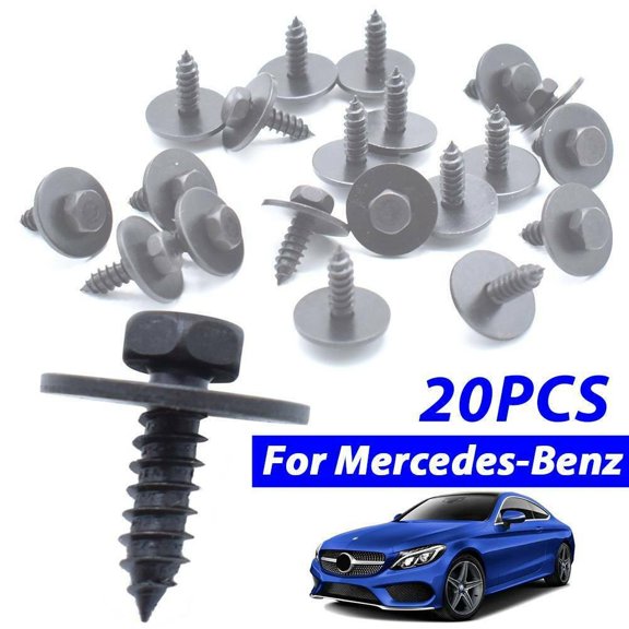 Rooha 20Pcs Hex Head Screws Splash Guard Retainers Underbody Shields For Mercedes Brand New Anti-Wear And Anti-Corrosion