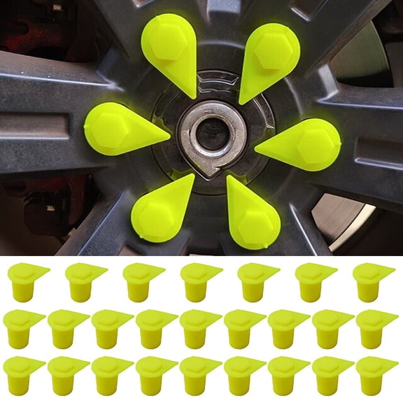 Rooha 21Mm Nut Indicators Dust Cap Indicators Prevent Accidents Prevent Wheel Hub Damage For Mazda Bt50 Fluoro Yellow