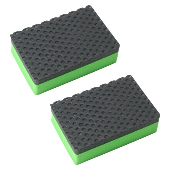 Rooha 2Pcs Car Clay Bar Pad Kit Sponge Block Cleaning Eraser Wax Polish Pad Tool