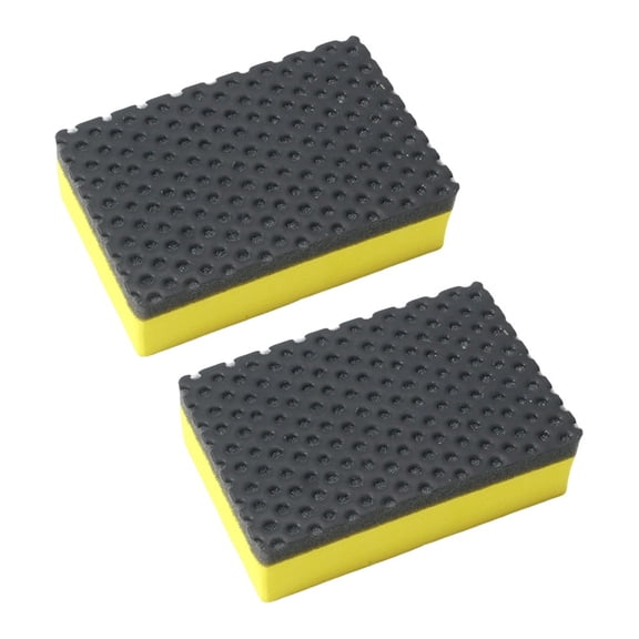 Rooha 2Pcs Car Clay Bar Pad Kit Sponge Block Cleaning Eraser Wax Polish Pad Tool