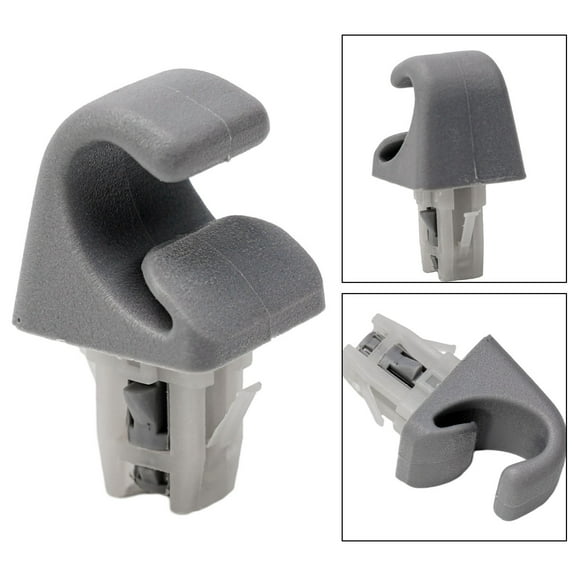 Rooha 2Pcs Car Sun Visor Clips Gray Interior Hanger Hooks Clips Bracket Hanger For Toyota/Camry/Corolla/Highlander/Prius Rav4- Grey