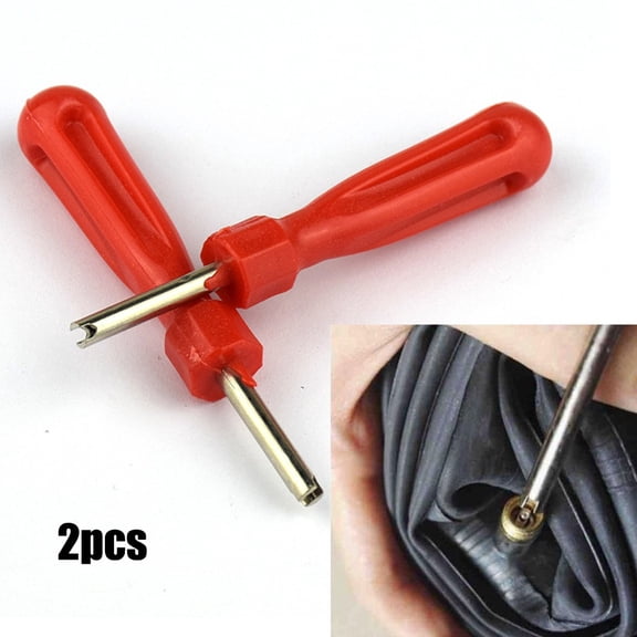 Rooha 2Pcs Tire Repair Tool Single Head Red Accessories Fit Car Tyre Valve Stem Core Remover Repair Tool Auto Replacement Parts