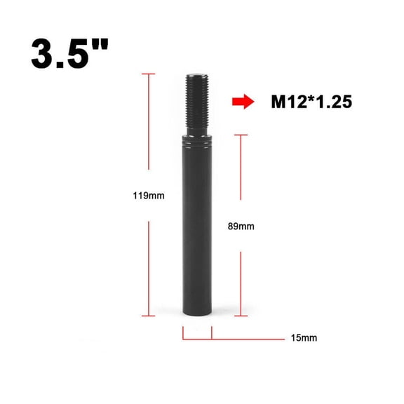 Rooha 3\" 3.5\" 4\" Car Shift Knob Extender Extension Lever Gear Manual Shifter Rod M-12 X 1.25 Thread Automobile Lever Gear Shifter