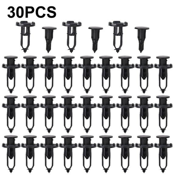 Rooha 30Pcs 9Mm Auto Fastener Clips Car Bumper Rear Cover Push-Type Retainer Pin Rivet Plastic Fixed Clamps For Toyota 52161-16010