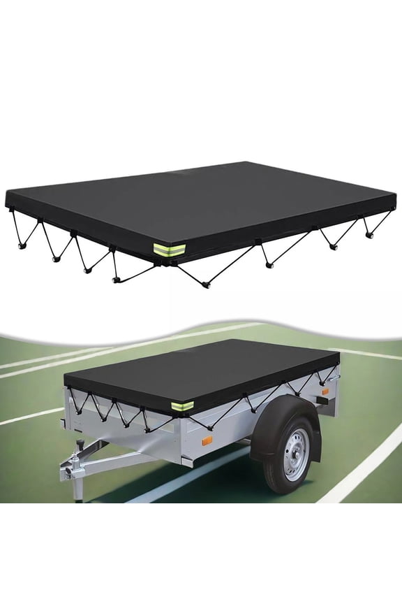 420D Oxford Waterproof And Windproof Trailer Tarpaulin With Reflective Strips